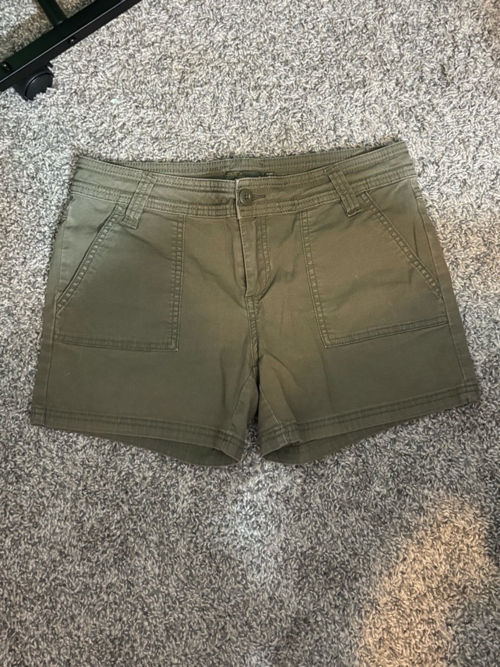 Prana Olive Green Utility Shorts